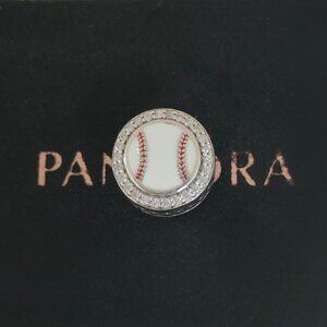 Pandora Engravable Baseball Exclusive Charm Bead Bracelet Pendant S925 ALE
